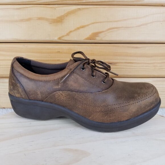 Worx by Red Wing 7.5M Brown Leather Lace-up Work Safety Oxford Shoes STYLE #5115 - Picture 1 of 11